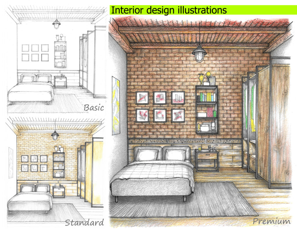 interior design illustration service