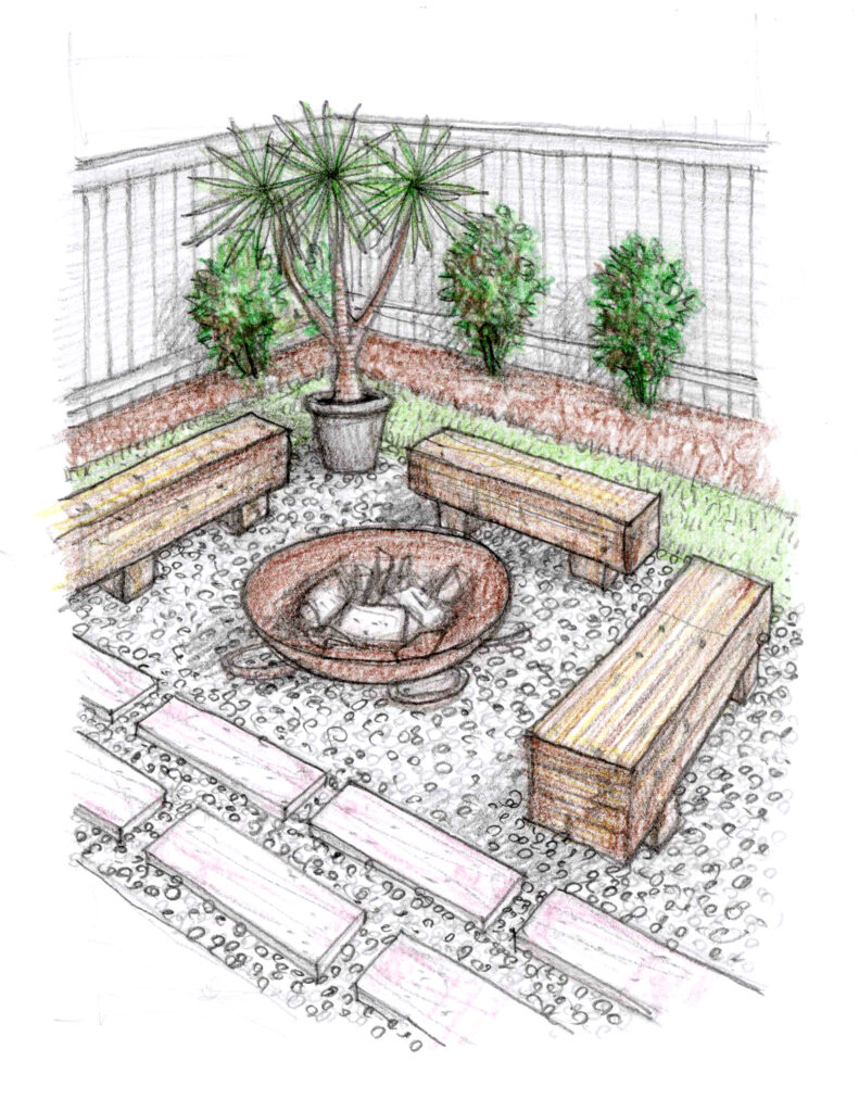 backyard design sketch