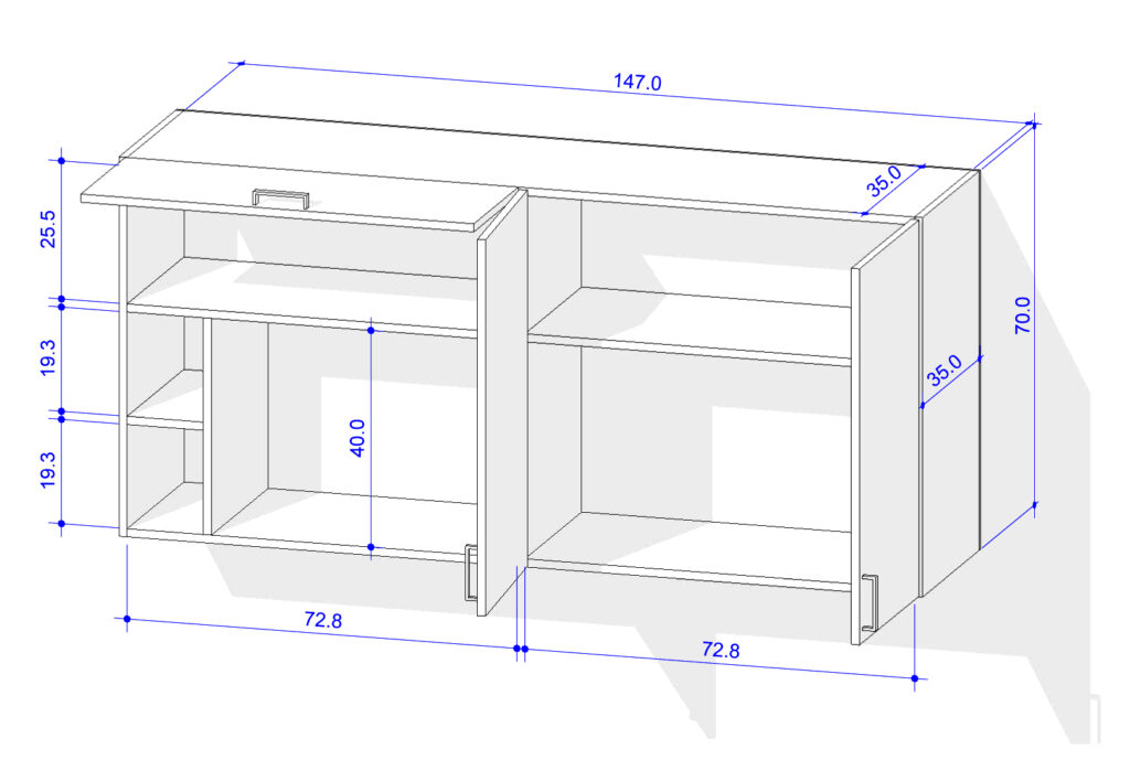 Serviço de projeto e detalhamento de móveis planejados