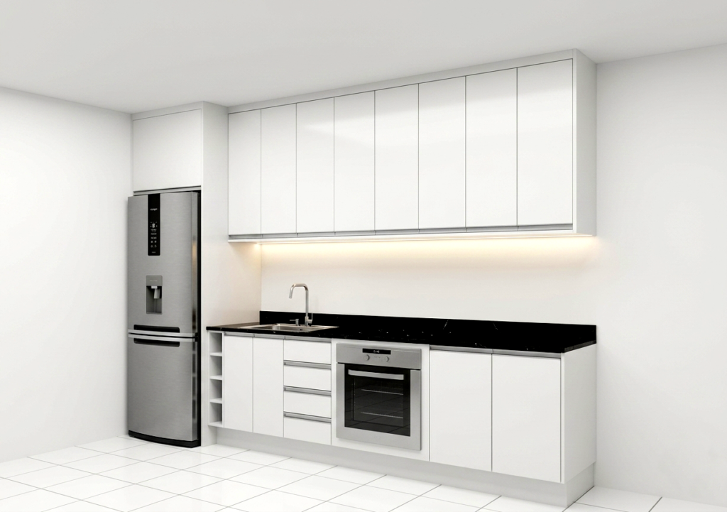 projeto de cozinha planejada feita com CorteCloud